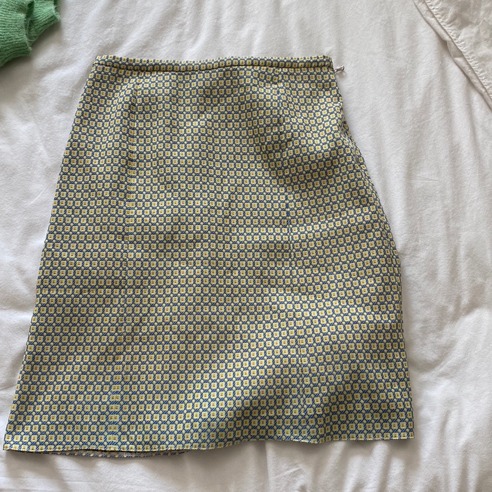 Blue and yellow skirt